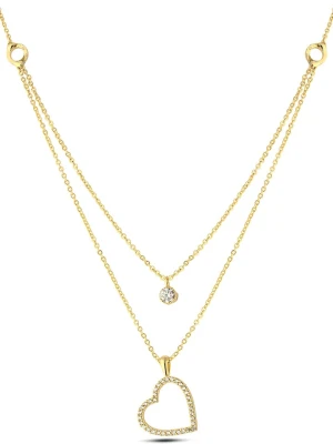 atelier MIU Pozłacany naszyjnik z zawieszkami - dł. 45 cm rozmiar: onesize złoty