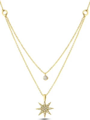 atelier MIU Pozłacany naszyjnik z zawieszkami - dł. 45 cm rozmiar: onesize złoty