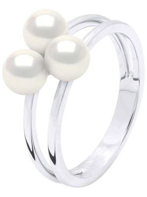 ATELIERS SAINT GERMAIN Srebrny pierścionek z perłami rozmiar: 52