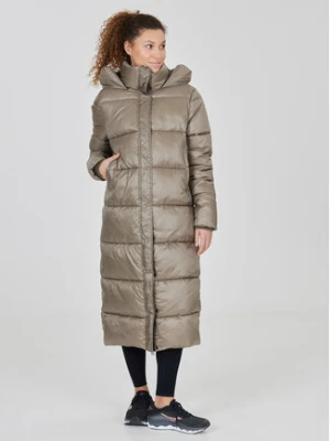 Athlecia Kurtka zimowa Elly W Maxi Puffer EA233361 Brązowy Regular Fit