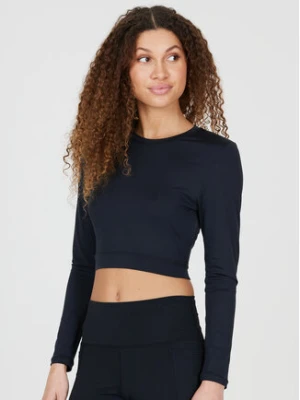 Athlecia T-Shirt Marianne W Cropped L/S Tee EA233339 Czarny Regular Fit