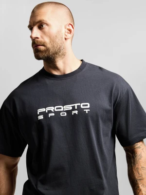 Athletic Hybrid t-shirt oversize męski czarny PROSTO.