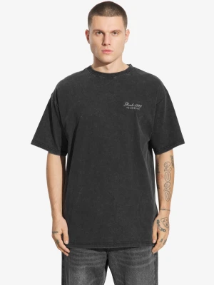 Athletic t-shirt męski bawełniany czarny Prosto