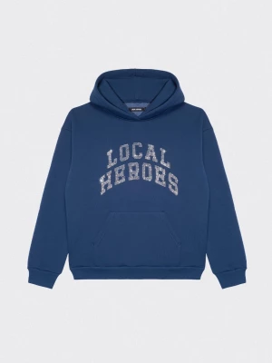 Aura denim blue rhinestones hoodie Local Heroes