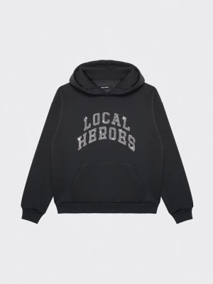 Aura steel grey rhinestones hoodie Local Heroes