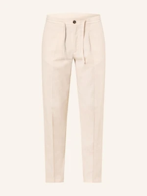 Aurélien Spodnie Chino Z Lnu O Kroju Slim Fit beige