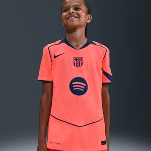 Autentyczna koszulka piłkarska dla dużych dzieci Nike Dri-FIT Total 90 ADV FC Barcelona Match 2025/26 (wersja trzecia) - Pomarańczowy