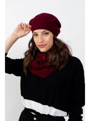 AUTHENTIC CASHMERE Kaszmirowa czapka w kolorze czerwonym rozmiar: onesize