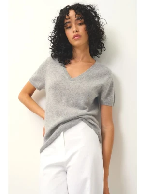 AUTHENTIC CASHMERE Kaszmirowa koszulka "Kali" w kolorze szarym rozmiar: M