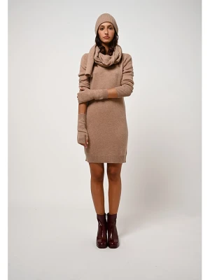 AUTHENTIC CASHMERE Kaszmirowa sukienka "Armet" w kolorze beżowym rozmiar: S