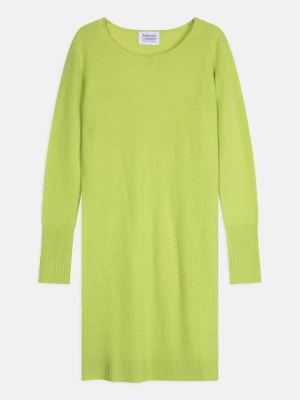 AUTHENTIC CASHMERE Kaszmirowa sukienka "Armet" w kolorze jasnozielonym rozmiar: S