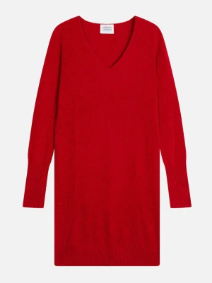 AUTHENTIC CASHMERE Kaszmirowa sukienka "Capelet" w kolorze czerwonym rozmiar: M
