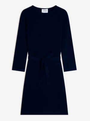 AUTHENTIC CASHMERE Kaszmirowa sukienka "Coniston" w kolorze granatowym rozmiar: L
