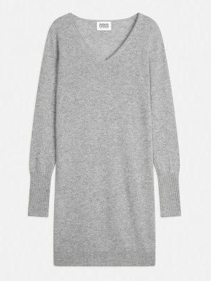 AUTHENTIC CASHMERE Kaszmirowa sukienka w kolorze szarym rozmiar: XXL