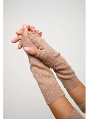 AUTHENTIC CASHMERE Kaszmirowe mankiety "Serre" w kolorze beżowym rozmiar: onesize