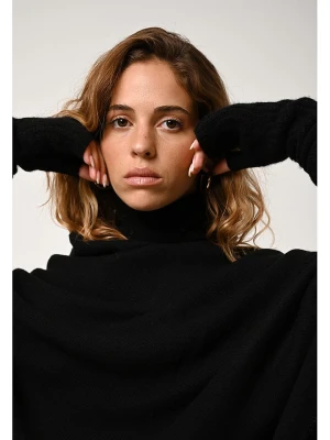 AUTHENTIC CASHMERE Kaszmirowe mitenki "Iris" w kolorze czarnym rozmiar: onesize