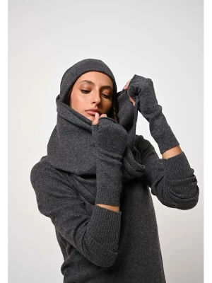 AUTHENTIC CASHMERE Kaszmirowe mitenki "Serre" w kolorze antracytowym rozmiar: onesize