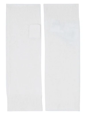 AUTHENTIC CASHMERE Kaszmirowe mitenki "Serre" w kolorze białym rozmiar: onesize