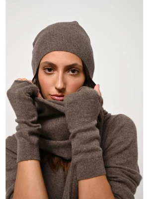 AUTHENTIC CASHMERE Kaszmirowe ocieplacze "Serre" w kolorze ciemnobrązowym rozmiar: onesize