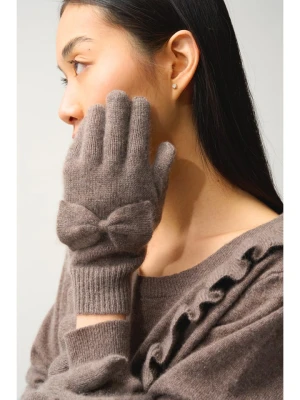 AUTHENTIC CASHMERE Kaszmirowe rękawiczki "Milo" w kolorze brązowym rozmiar: onesize