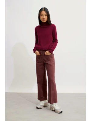 AUTHENTIC CASHMERE Kaszmirowy golf "Bise" w kolorze bordowym rozmiar: S