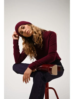 AUTHENTIC CASHMERE Kaszmirowy golf "Bise" w kolorze bordowym rozmiar: XXL