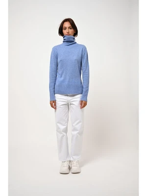 AUTHENTIC CASHMERE Kaszmirowy golf "Fornet" w kolorze błękitnym rozmiar: S