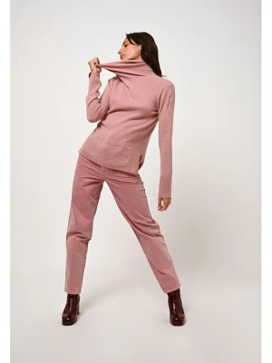 AUTHENTIC CASHMERE Kaszmirowy golf "Fornet" w kolorze jasnoróżowym rozmiar: L