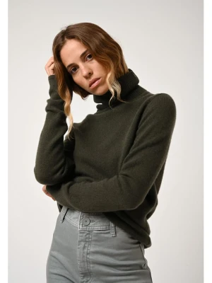 AUTHENTIC CASHMERE Kaszmirowy golf "Linda" w kolorze zielonym rozmiar: M
