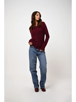 AUTHENTIC CASHMERE Kaszmirowy kardigan "Caron" w kolorze bordowym rozmiar: XL