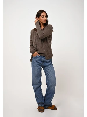 AUTHENTIC CASHMERE Kaszmirowy kardigan "Caron" w kolorze brązowym rozmiar: M