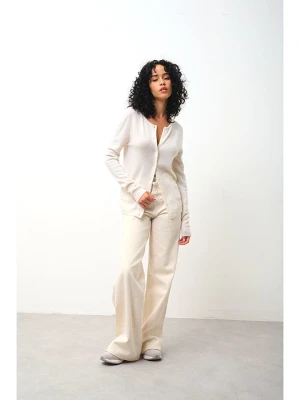 AUTHENTIC CASHMERE Kaszmirowy kardigan "Caron" w kolorze kremowym rozmiar: M