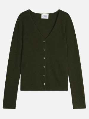 AUTHENTIC CASHMERE Kaszmirowy kardigan "Chalais" w kolorze ciemnozielonym rozmiar: XXL
