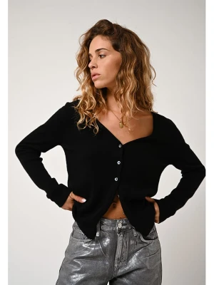 AUTHENTIC CASHMERE Kaszmirowy kardigan "Chalais" w kolorze czarnym rozmiar: L