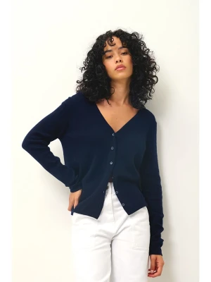 AUTHENTIC CASHMERE Kaszmirowy kardigan "Chalais" w kolorze granatowym rozmiar: M