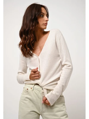 AUTHENTIC CASHMERE Kaszmirowy kardigan "Chalais" w kolorze kremowym rozmiar: M