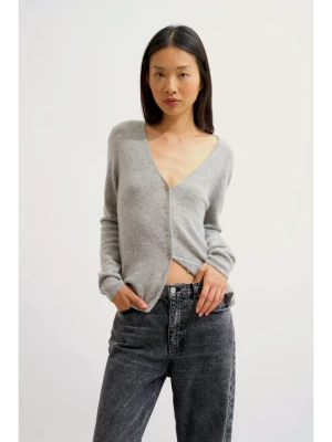 AUTHENTIC CASHMERE Kaszmirowy kardigan "Chalais" w kolorze szarym rozmiar: XXL