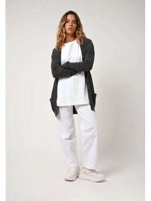 AUTHENTIC CASHMERE Kaszmirowy kardigan "Cimet" w kolorze antracytowym rozmiar: L