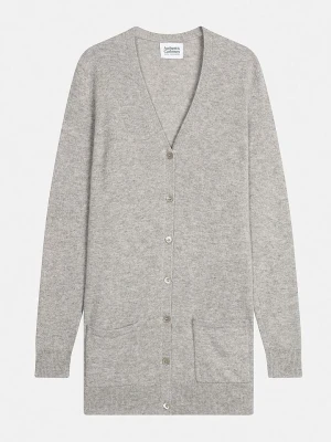 AUTHENTIC CASHMERE Kaszmirowy kardigan "Cimet" w kolorze jasnoszarym rozmiar: S