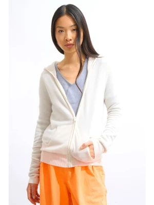 AUTHENTIC CASHMERE Kaszmirowy kardigan "Colombis" w kolorze białym rozmiar: S