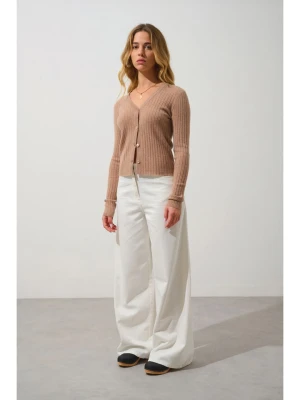 AUTHENTIC CASHMERE Kaszmirowy kardigan "Lise" w kolorze beżowym rozmiar: XL