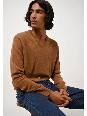 AUTHENTIC CASHMERE Kaszmirowy sweter "Agel" w kolorze jasnobrązowym rozmiar: L