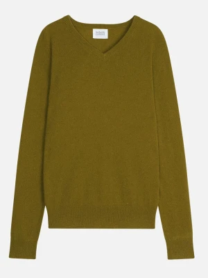 AUTHENTIC CASHMERE Kaszmirowy sweter "Agel" w kolorze oliwkowym rozmiar: XL