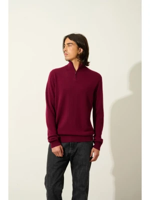 AUTHENTIC CASHMERE Kaszmirowy sweter "Ambin" w kolorze bordowym rozmiar: L