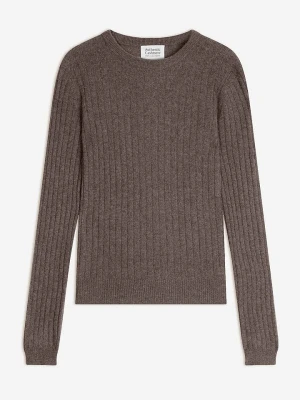 AUTHENTIC CASHMERE Kaszmirowy sweter "Bella" w kolorze szaro-beżowym rozmiar: M