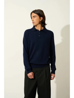 AUTHENTIC CASHMERE Kaszmirowy sweter "Charvet" w kolorze granatowym rozmiar: L