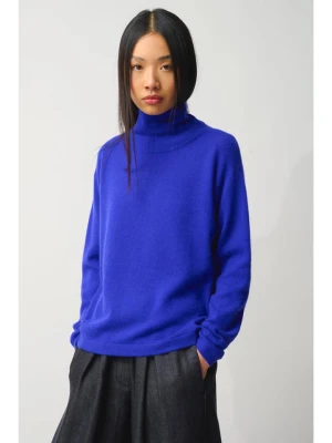 AUTHENTIC CASHMERE Kaszmirowy sweter "Cheviot" w kolorze niebieskim rozmiar: M