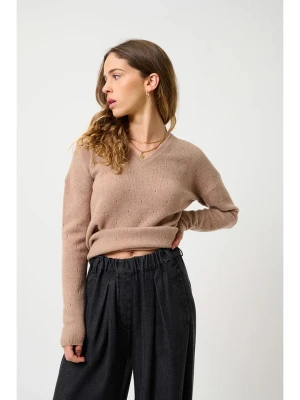 AUTHENTIC CASHMERE Kaszmirowy sweter "Doty" w kolorze beżowym rozmiar: XL