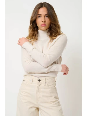 AUTHENTIC CASHMERE Kaszmirowy sweter "Eileen" w kolorze kremowym rozmiar: S