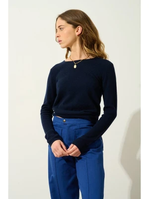 AUTHENTIC CASHMERE Kaszmirowy sweter "Epéna" w kolorze granatowym rozmiar: M